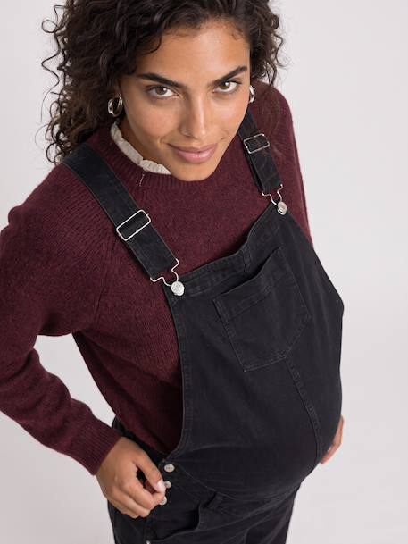 Maternity dungarees black 