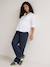 Maternity trousers with belly band navy blue 
