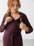 Maternity and nursing dress brown 