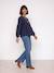 Maternity and nursing shirt slate blue 