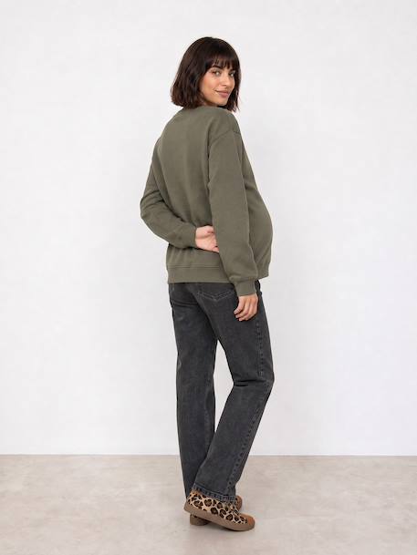 Maternity and nursing sweatshirt khaki 