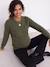 Maternity and nursing jumper bordeaux red+khaki 