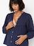 Maternity and nursing shirt slate blue 