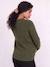 Maternity and nursing jumper bordeaux red+khaki 