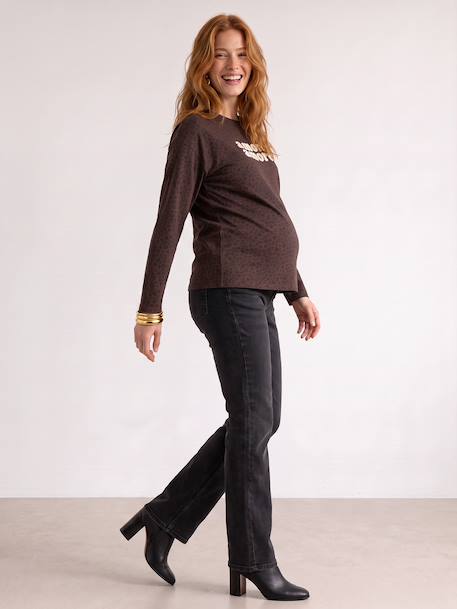 Maternity long-sleeved T-shirt chocolate 