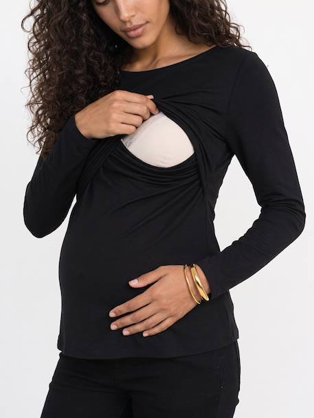 Maternity and nursing T-shirt black 