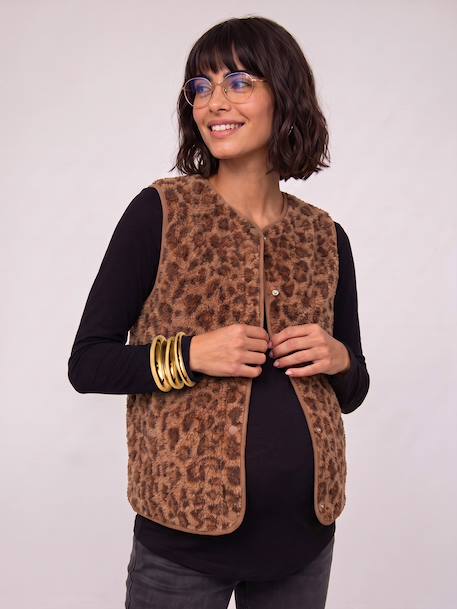 Maternity and nursing cardigan brown 