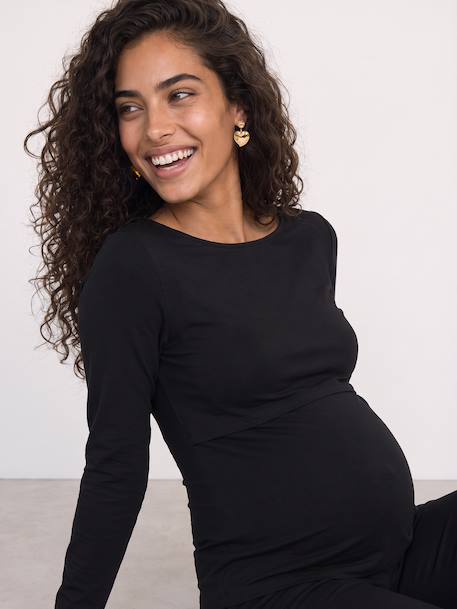 Maternity and nursing T-shirt black 
