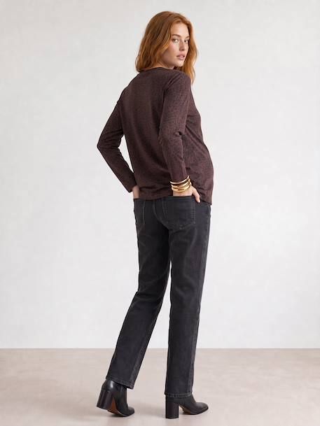Maternity long-sleeved T-shirt chocolate 