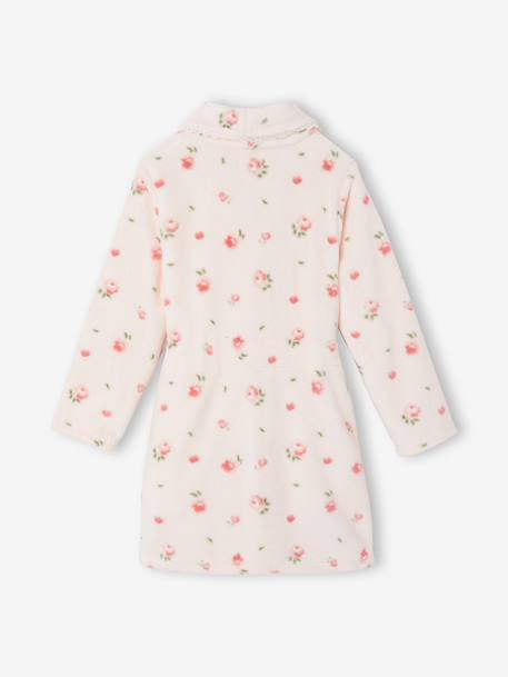 Dressing gown for girls light pink 