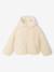 Hooded Jacket in Sherpa with Leopard Print for Girls ecru+printed brown 