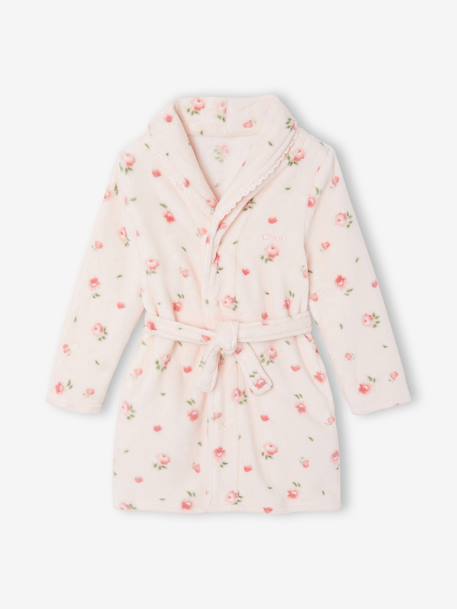 Dressing gown for girls light pink 
