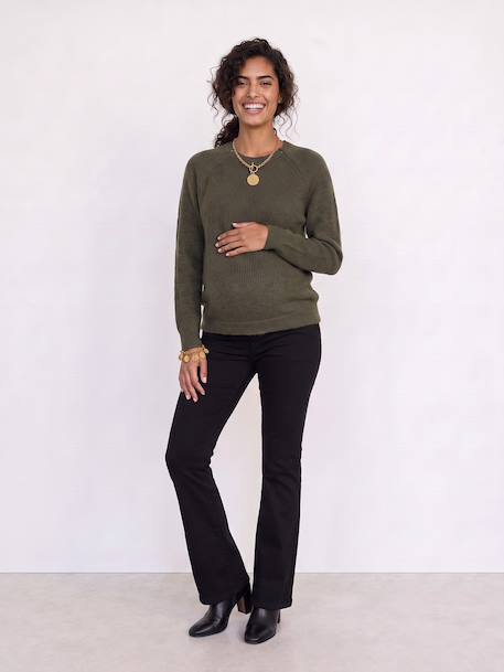 Maternity and nursing jumper bordeaux red+khaki 