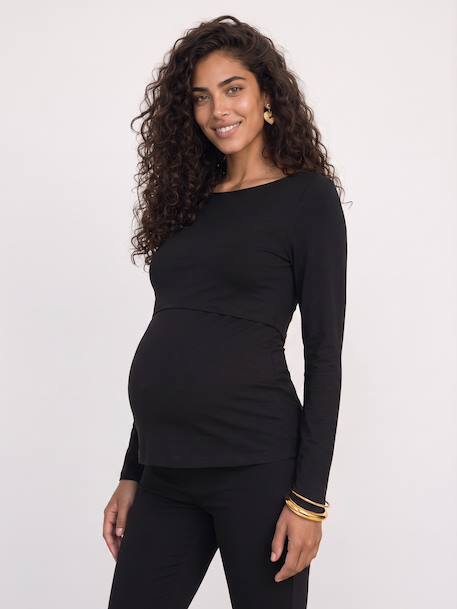 Maternity and nursing T-shirt black 