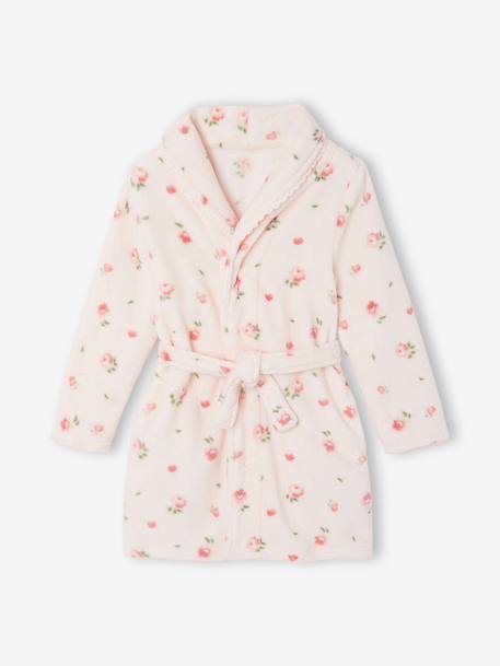 Dressing gown for girls light pink 