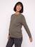 Maternity and nursing sweatshirt khaki 