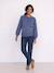 Maternity pointelle knit jumper blue 