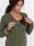 Maternity and nursing jumper bordeaux red+khaki 