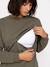 Maternity and nursing sweatshirt khaki 