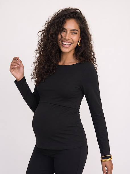 Maternity and nursing T-shirt black 