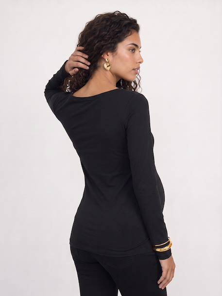 Maternity and nursing T-shirt black 
