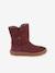 Barefoot TEX SUEDE FRODDO children's boots black+bordeaux red+gold+grey 