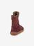 Barefoot TEX SUEDE FRODDO children's boots black+bordeaux red+gold+grey 