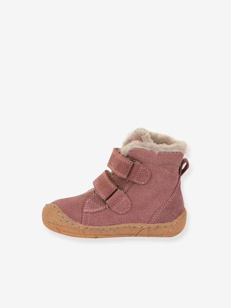 Girls' MINNI SUEDE FRODDO boots fuchsia+old rose+petrol blue 