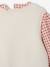 3-piece dress set for girls ecru+mauve 
