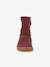 Barefoot TEX SUEDE FRODDO children's boots black+bordeaux red+gold+grey 