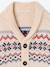 Shawl collar cardigan for boys mottled ecru 