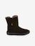 Barefoot TEX SUEDE FRODDO children's boots black+bordeaux red+gold+grey 