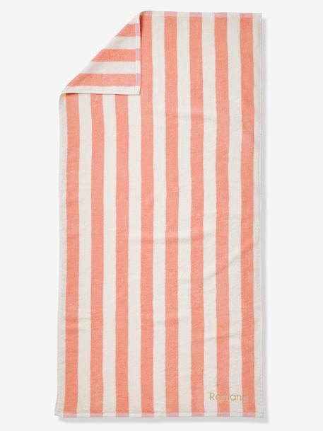 Striped Bath Towel with Recycled Cotton, Transat striped blue+striped pink+striped yellow 