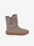 Barefoot TEX SUEDE FRODDO children's boots black+bordeaux red+gold+grey 
