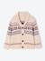 Shawl collar cardigan for boys mottled ecru 