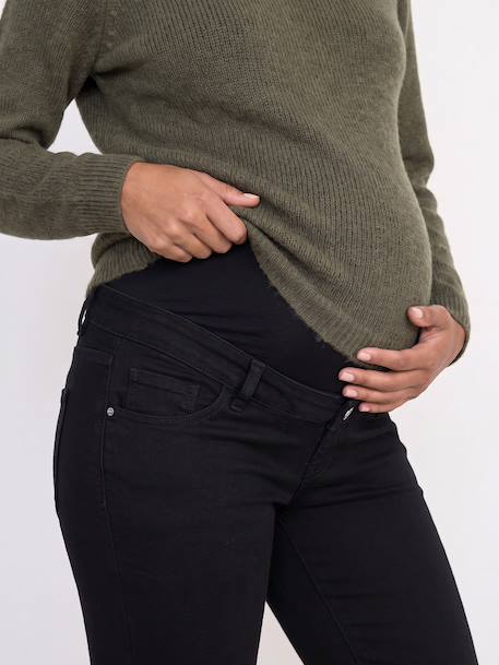 Slim flared maternity jeans black 