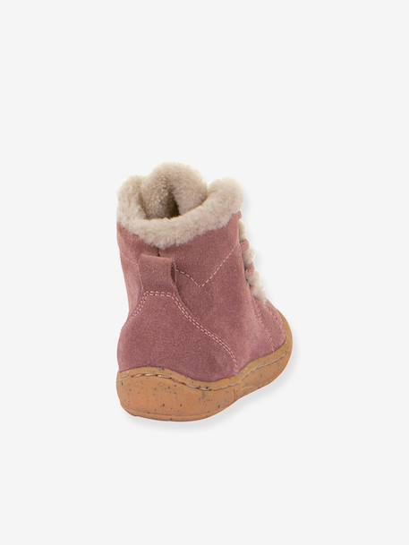 Children's MINNI SUEDE LACES FRODDO boots caramel+old rose 