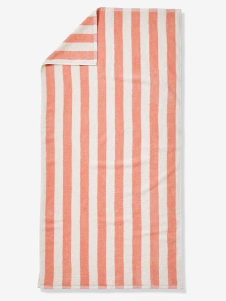 Striped Bath Towel with Recycled Cotton, Transat striped blue+striped pink+striped yellow 