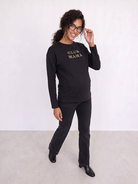 Maternity and nursing T-shirt anthracite 