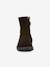 Barefoot TEX SUEDE FRODDO children's boots black+bordeaux red+gold+grey 