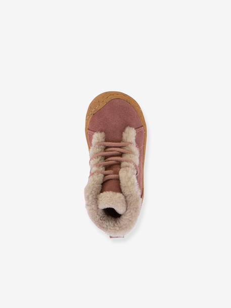 Children's MINNI SUEDE LACES FRODDO boots caramel+old rose 