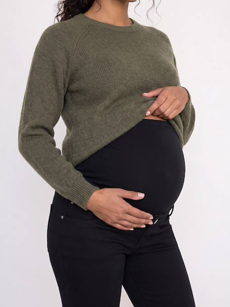 Slim flared maternity jeans black 