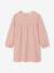 3-piece dress set for girls ecru+mauve 