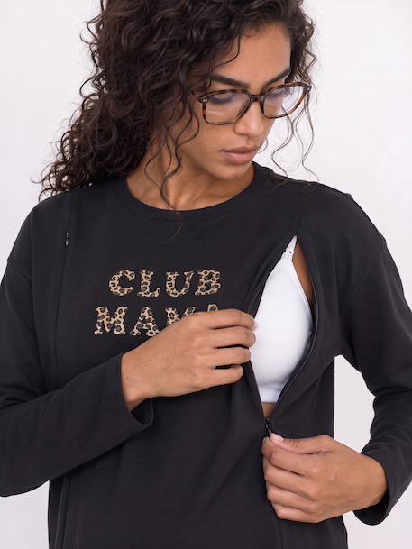 Maternity and nursing T-shirt anthracite 
