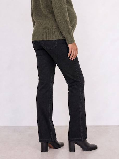 Slim flared maternity jeans black 