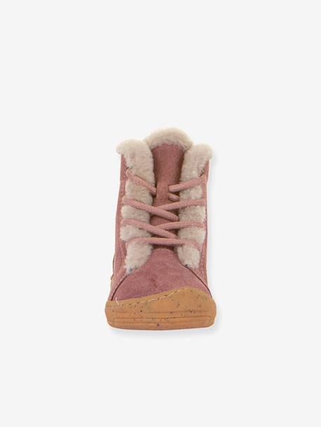 Children's MINNI SUEDE LACES FRODDO boots caramel+old rose 