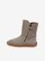 Barefoot TEX SUEDE FRODDO children's boots black+bordeaux red+gold+grey 