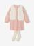 3-piece dress set for girls ecru+mauve 