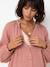 Blouse in Organic Cotton Gauze* for Maternity & Nursing dusky pink+sage green 