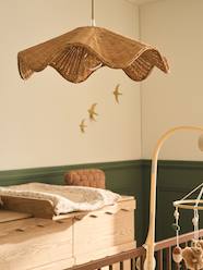 Bedding & Decor-Wavy rattan lampshade